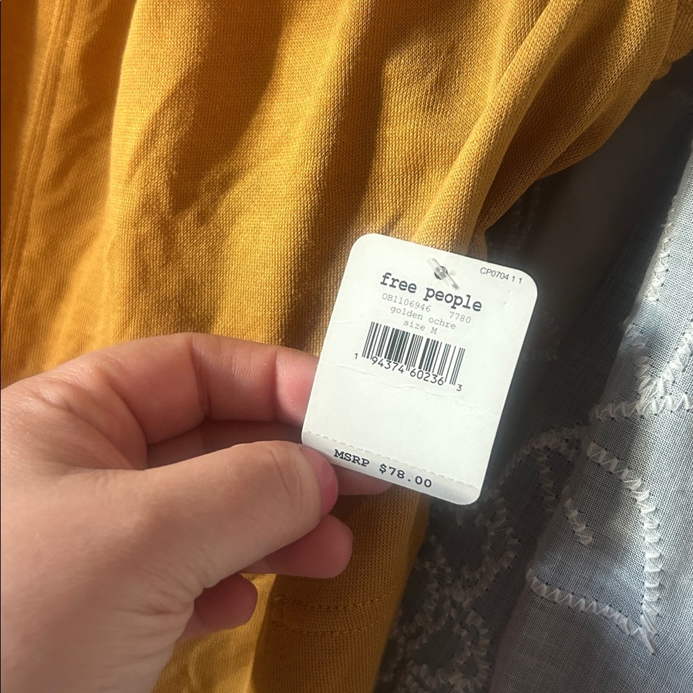 Free People Movement Heart Center Mustard Yellow Sleeveless Romper - Picture 4 of 7